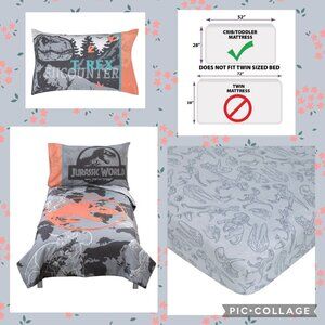 Universal City Studios JURASSIC WORLD  4-Pc Toddler Bed Set